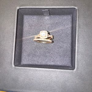 Engagement ring and band